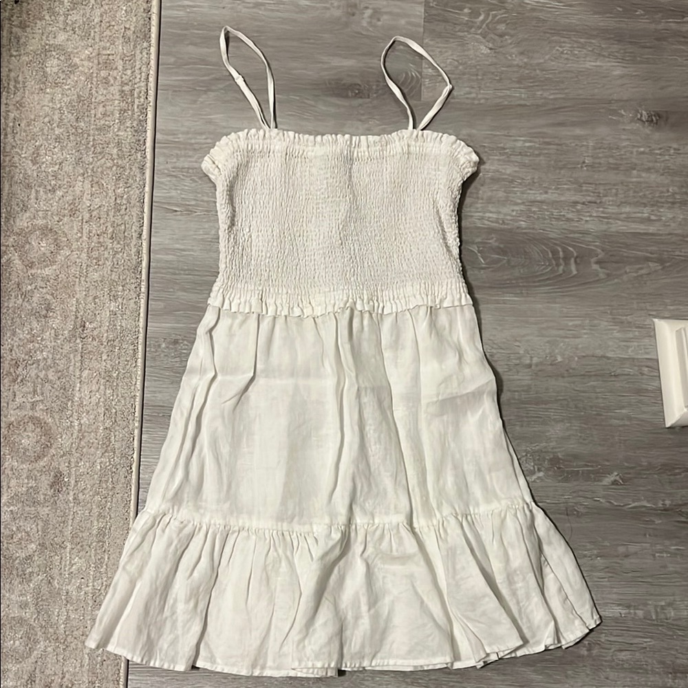 White Sleeveless Summer Dress